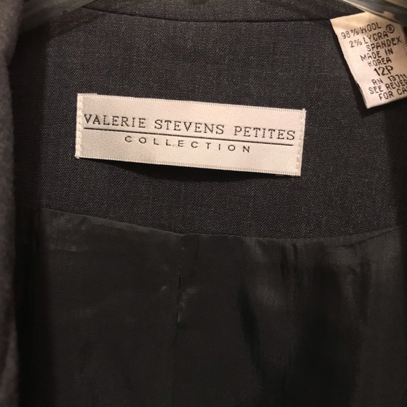 Valerie Stevens Petites Collection Gray Wool Zip Front Long Sleeve Jacket NWOT - Picture 10 of 15